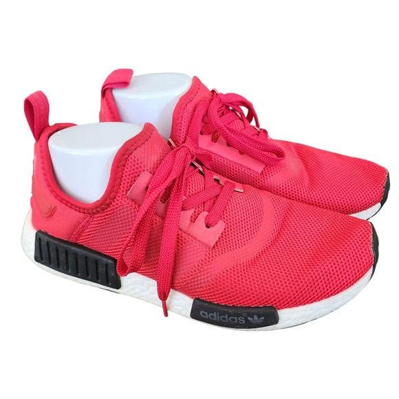 Adidas NMD R1 Boost Running Shoes Red Men\'s Size 8.5 Sneakers FV3649